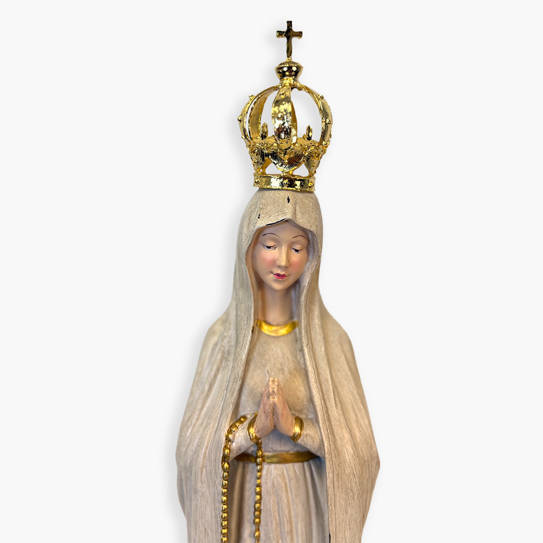 Our Lady of Fatima Antique Statue (18.25")