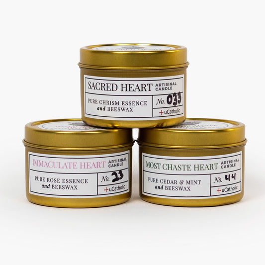 Holy Family Beeswax Candle Set